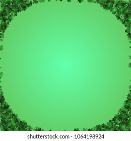 Four leaf cover is a confetti which consist of many isolated elements. Stylish and beautiful four leaf clover. Can be used as poster, border, background, wallpaper, card and etc