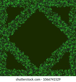 Four leaf cover is a confetti which consist of many isolated elements. Stylish and beautiful four leaf clover. Can be used as poster, border, background, wallpaper, card and etc