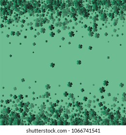 Four leaf cover is a confetti which consist of many isolated elements. Stylish and beautiful four leaf clover. Can be used as poster, border, background, wallpaper, card and etc