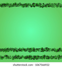 Four leaf cover is a confetti which consist of many isolated elements. Stylish and beautiful four leaf clover. Can be used as poster, border, background, wallpaper, card and etc