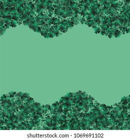 Four leaf cover is a confetti which consist of many isolated elements. Stylish and beautiful four leaf clover. Can be used as poster, border, background, wallpaper, card and etc