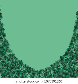 Four leaf cover is a confetti which consist of many isolated elements. Stylish and beautiful four leaf clover. Can be used as poster, border, background, wallpaper, card and etc
