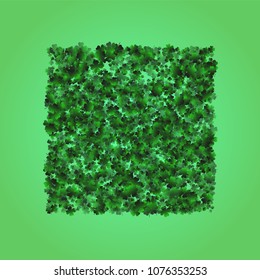 Four leaf cover is a confetti which consist of many isolated elements. Stylish and beautiful four leaf clover. Can be used as poster, border, background, wallpaper, card and etc