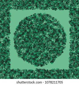 Four leaf cover is a confetti which consist of many isolated elements. Stylish and beautiful four leaf clover. Can be used as poster, border, background, wallpaper, card and etc