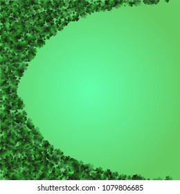 Four leaf cover is a confetti which consist of many isolated elements. Stylish and beautiful four leaf clover. Can be used as poster, border, background, wallpaper, card and etc