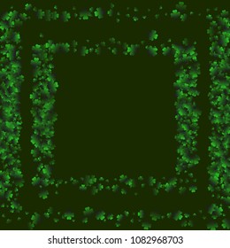 Four leaf cover is a confetti which consist of many isolated elements. Stylish and beautiful four leaf clover. Can be used as poster, border, background, wallpaper, card and etc