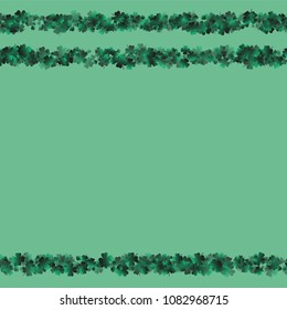Four leaf cover is a confetti which consist of many isolated elements. Stylish and beautiful four leaf clover. Can be used as poster, border, background, wallpaper, card and etc