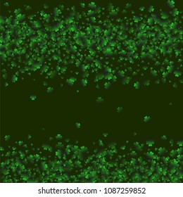Four leaf cover is a confetti which consist of many isolated elements. Stylish and beautiful four leaf clover. Can be used as poster, border, background, wallpaper, card and etc