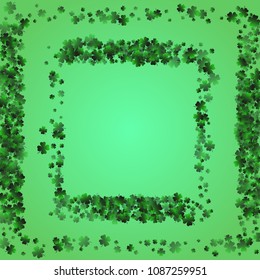 Four leaf cover is a confetti which consist of many isolated elements. Stylish and beautiful four leaf clover. Can be used as poster, border, background, wallpaper, card and etc