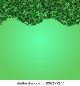 Four leaf cover is a confetti which consist of many isolated elements. Stylish and beautiful four leaf clover. Can be used as poster, border, background, wallpaper, card and etc