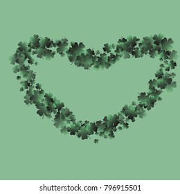 Four leaf cover is a confetti which consist of many isolated elements. Stylish and beautiful four leaf clover. Can be used as poster, border, background, wallpaper, card and etc