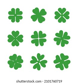four leaf cover vector good luck symbol.