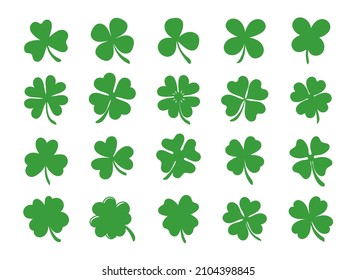 four leaf cover vector good luck symbol.