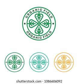 Four Leaf Ecology Stamp Symbol