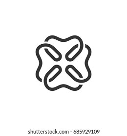 Four Leaf Flower Logo Template Illustration Design. Vector EPS 10.