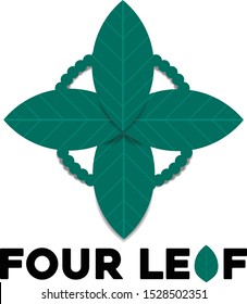 the four leaf logo in Tosca green