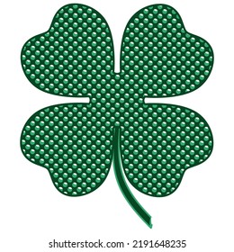 Four leaf lucky clover vector illustration, Green Lucky Four Leaf Irish Clover for St Patrick's Day