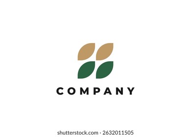four leaf stack up minimal abstract business logo