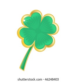 Four leafs clover symbol. Vector illustration.