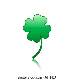 Four leafs clover. Vector illustration