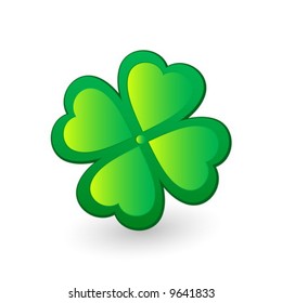 Four leafs clover. Vector illustration