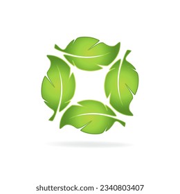 Four leafs group vector symbol