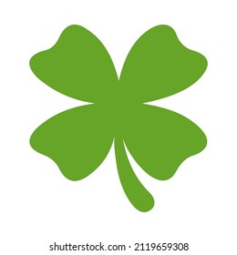 Four leave clover icon emoji isolated on white background