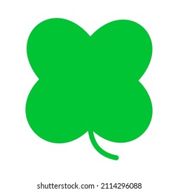 Four leave clover icon isolated on white background