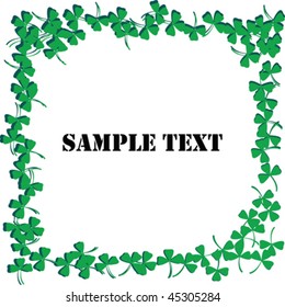 Four leaves clover frame for your text