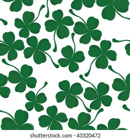 Four leaves clover pattern, background for Saint Patrick Day