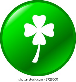 four leaves clover or shamrock button