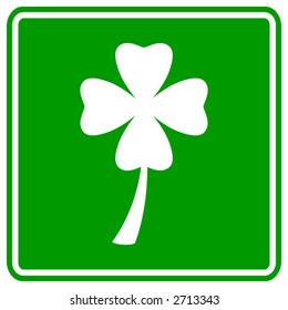 four leaves clover or shamrock sign