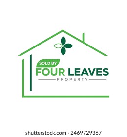 Four leaves Logo Design , Vector design 