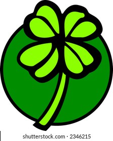 four leaves lucky charm shamrock or clover