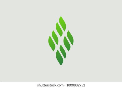 Four Leaves minimal logo template vector illustration