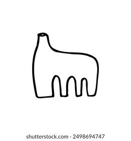 four Legged Ceramic Vase - Hand Drawn Doodle