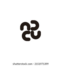 four  letter C symbol simple logo vector
