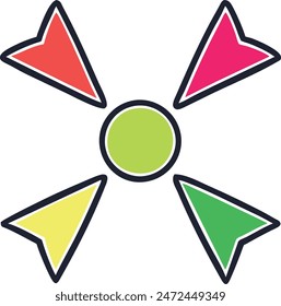 Four line arrows expand icon editable