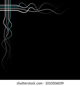 Four line pattern at the left and upper side