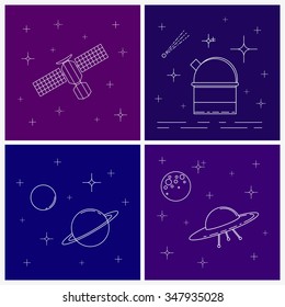 Four linear space illustrations.