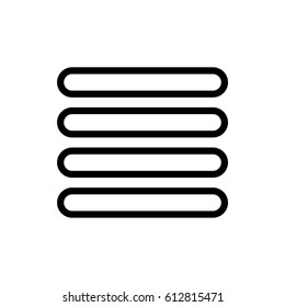 Four lines line icon