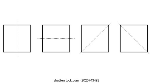 four lines symmetry square