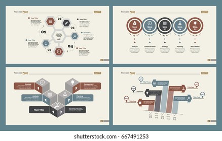 Four Logistics Charts Slide Templates Set