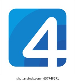 Four logo in circle box with sky color