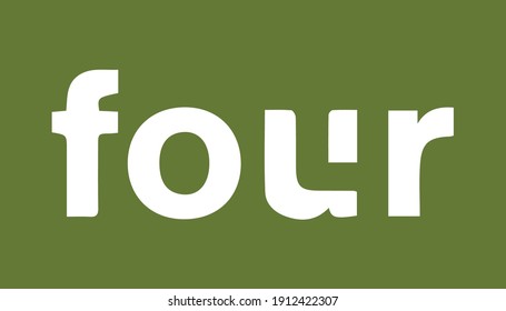 four logo on color background 