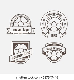 Four logo with a soccer ball and ribbon