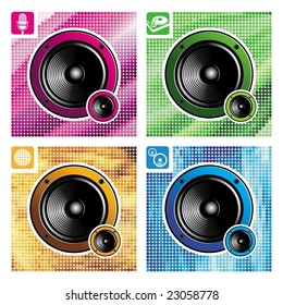 Four loudspeakers
