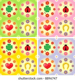 Four lucky signs patterns