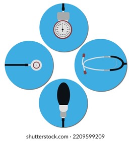 Four main parts of the tonometer