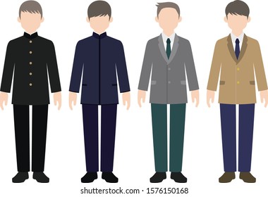 four males in uniforms 01